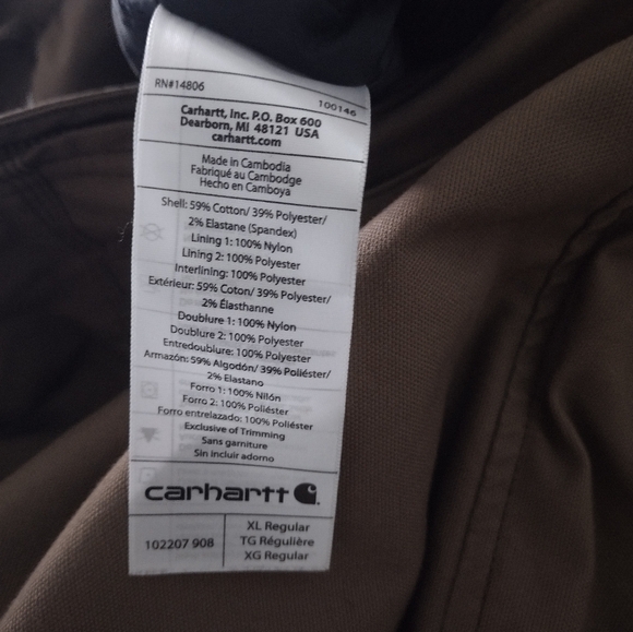 Carhartt Jacket Mens XL Brown Full Swing Cryder Insulated Work 102207 908 - Picture 9 of 14